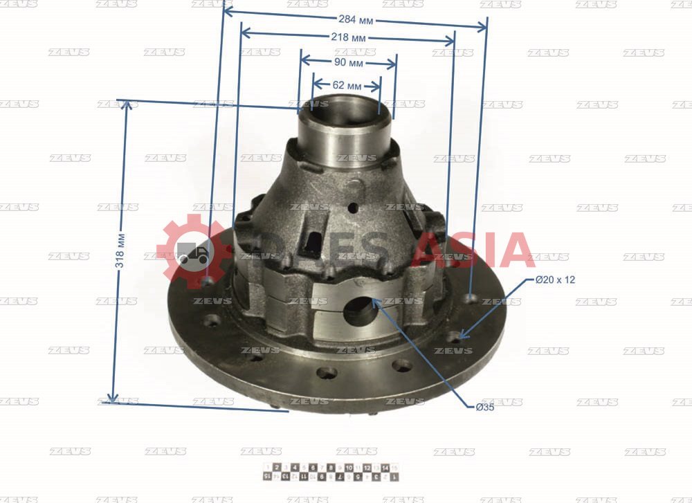 Дифференциальная коробка сателлитов FUSO FV413 / FUSO FV515