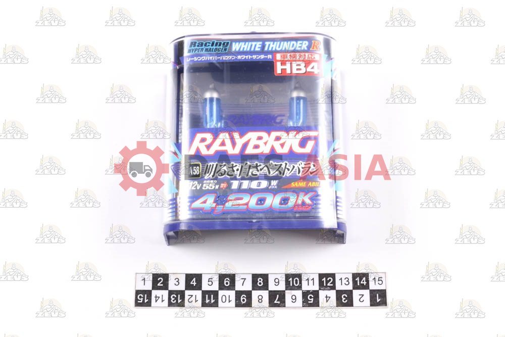 /12V HB4; 55W; "RAYBRIG"; 4200k 110w; (КОМПЛЕКТ)