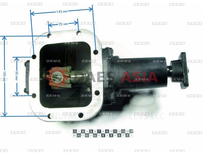 Коробка отбора мощности NISSAN CW520; 9 зубцов, зубцы наклон