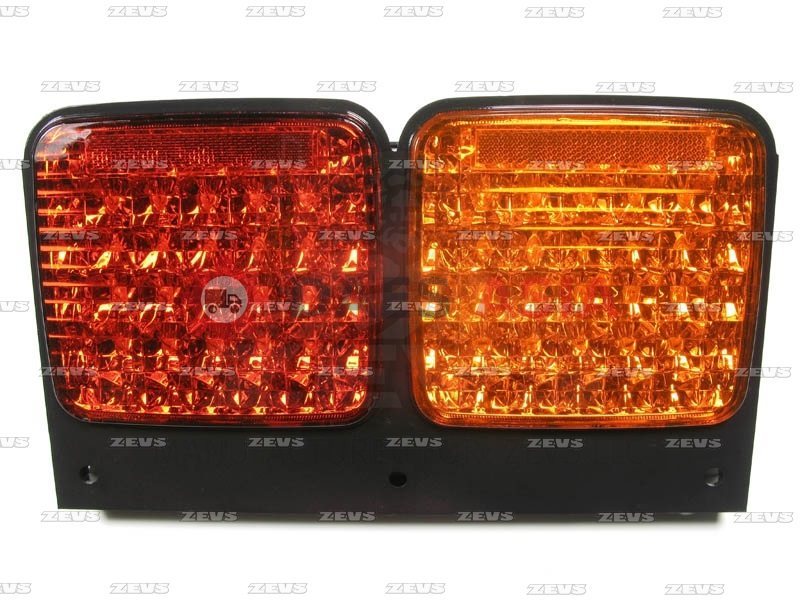 LED стоп на телегу оранжевый/красный 24V