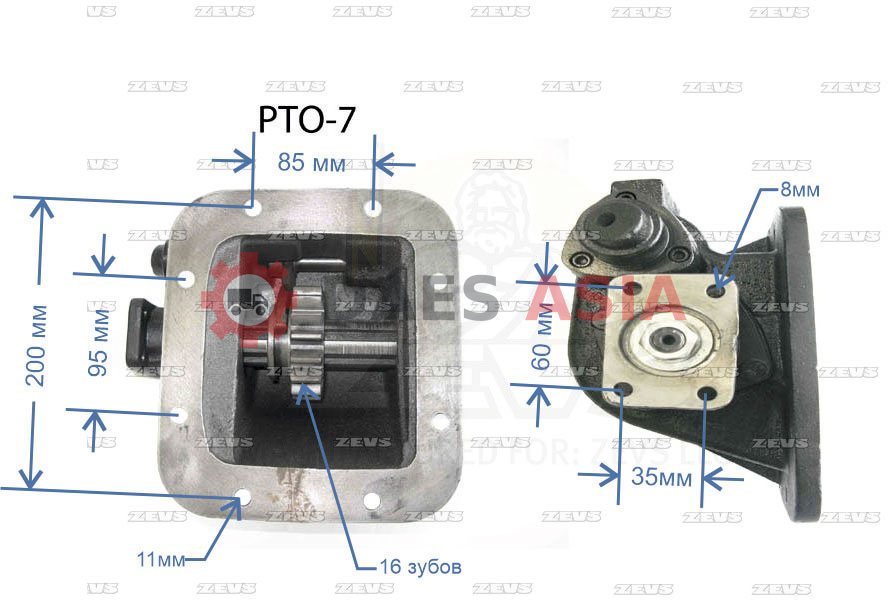 Коробка отбора мощности HINO FM3M EF750 / HINO FM3M EF550